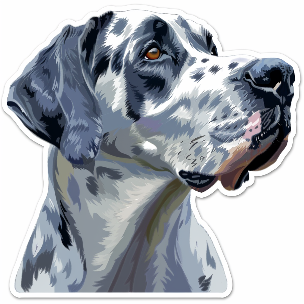 Great Dane Dog Expressive surreal Vinyl Decal Sticker for Car, Laptop, Tumbler and more # F022872