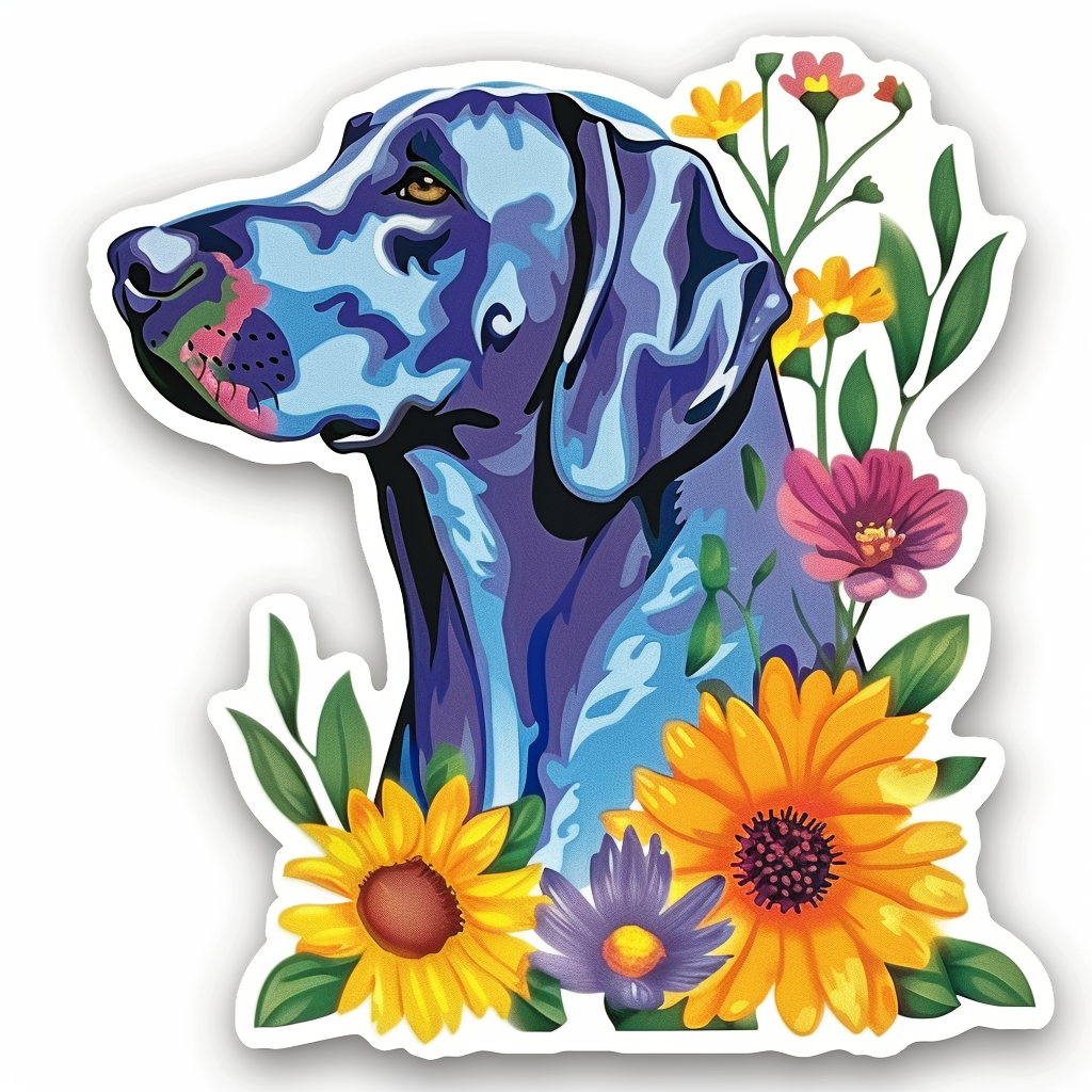 Great Dane Dog Expressive surreal Vinyl Decal Sticker for Car, Laptop, Tumbler and more # F022813