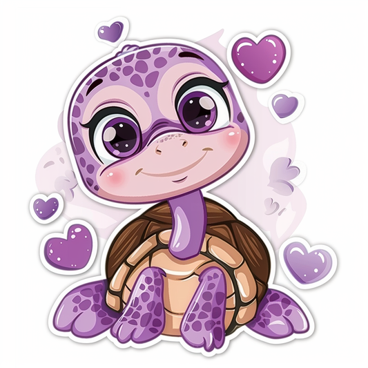 turtle majestic Expressive surreal Vinyl Decal Sticker for Car, Laptop, Tumbler and more # F022100-4" x 4"