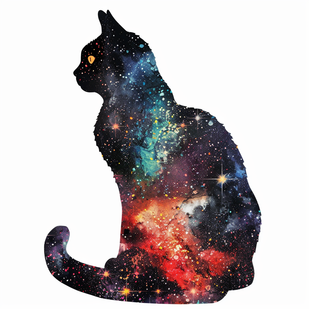Sticker of a Persian Cat galaxy majestic Expressive surreal Vinyl Decal Sticker for Car, Laptop, Tumbler and more # F016349