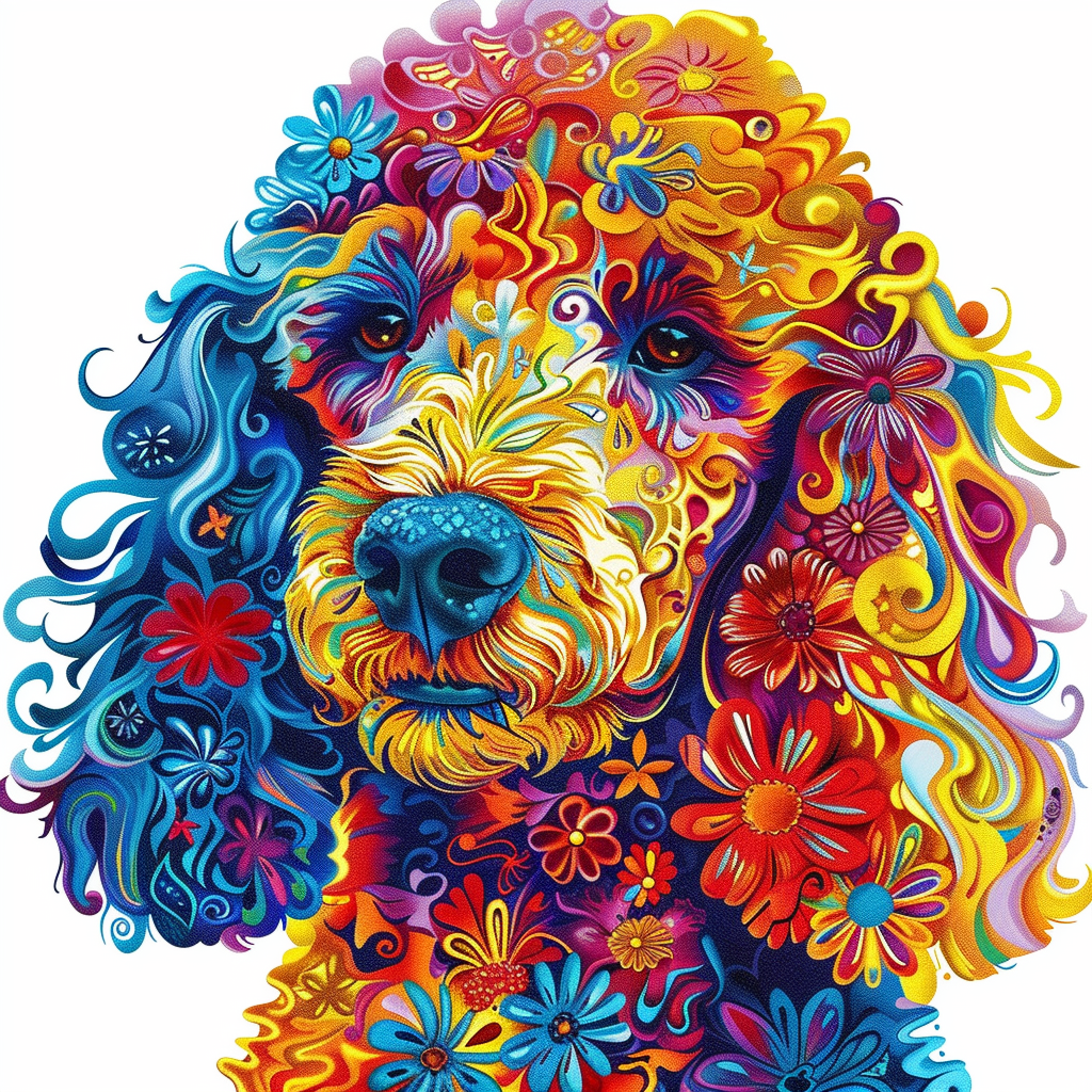Poodle Dog floral Vinyl Decal Sticker for Car, Laptop, Tumbler and more # F012499