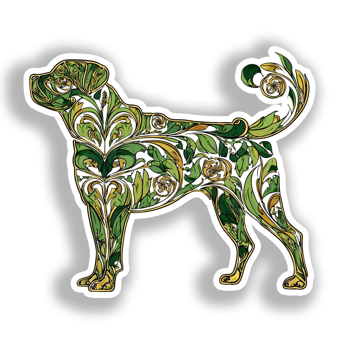 Rottweiler Dog Vinyl Decal Sticker for Car, Laptop, Tumbler and more # A017968-4" x 4"