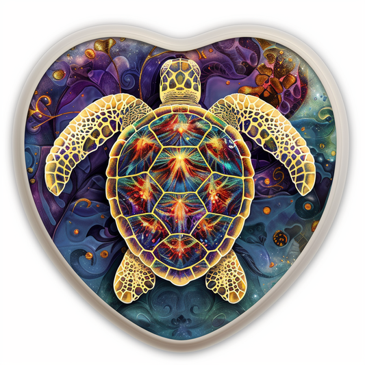 turtle majestic Expressive surreal Vinyl Decal Sticker for Car, Laptop, Tumbler and more # F022080-4" x 4"