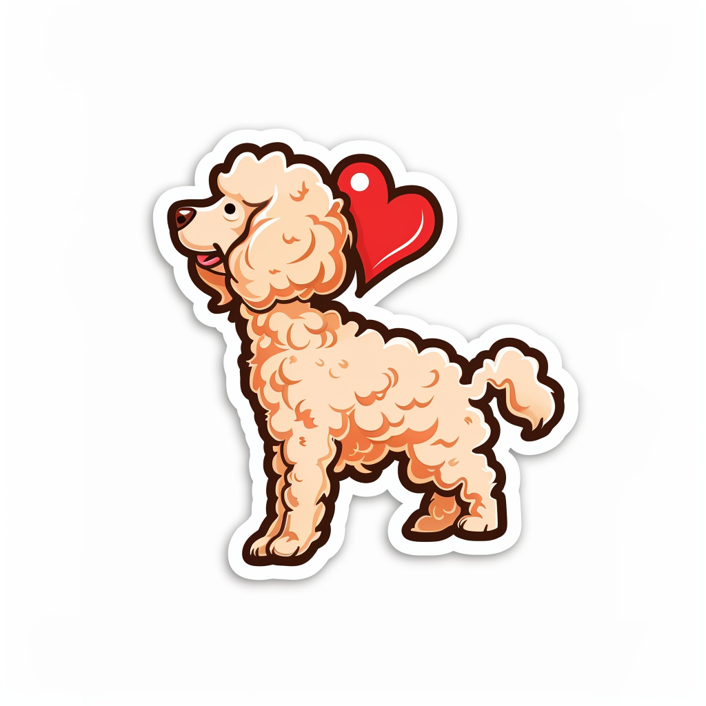 Poodle Dog heartcore Vinyl Decal Sticker for Car, Laptop, Tumbler and more # F012415