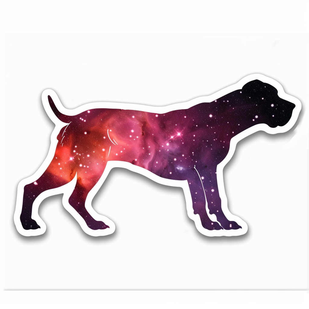 Great Dane Dog Expressive surreal Vinyl Decal Sticker for Car, Laptop, Tumbler and more # F022797