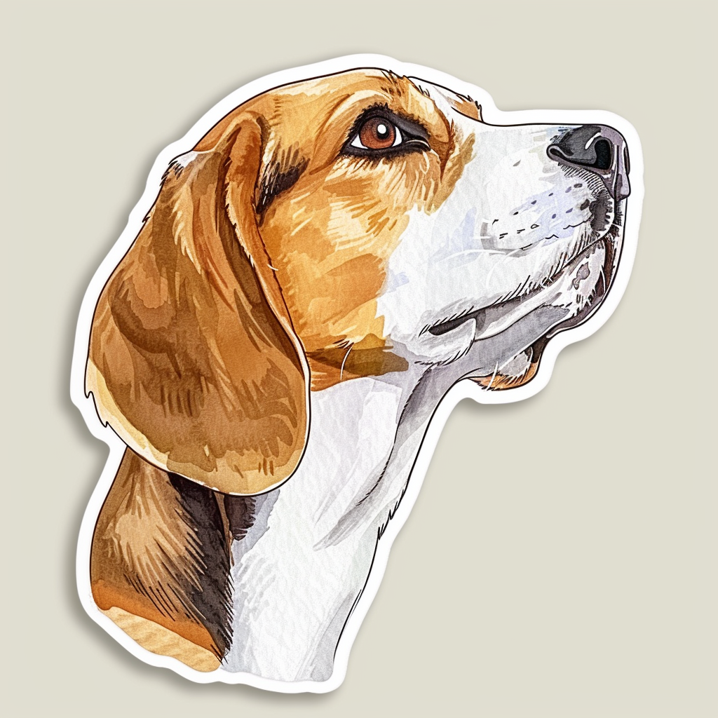 Beagle dog Vinyl Decal Sticker for Car, Laptop, Tumbler and more # F012174