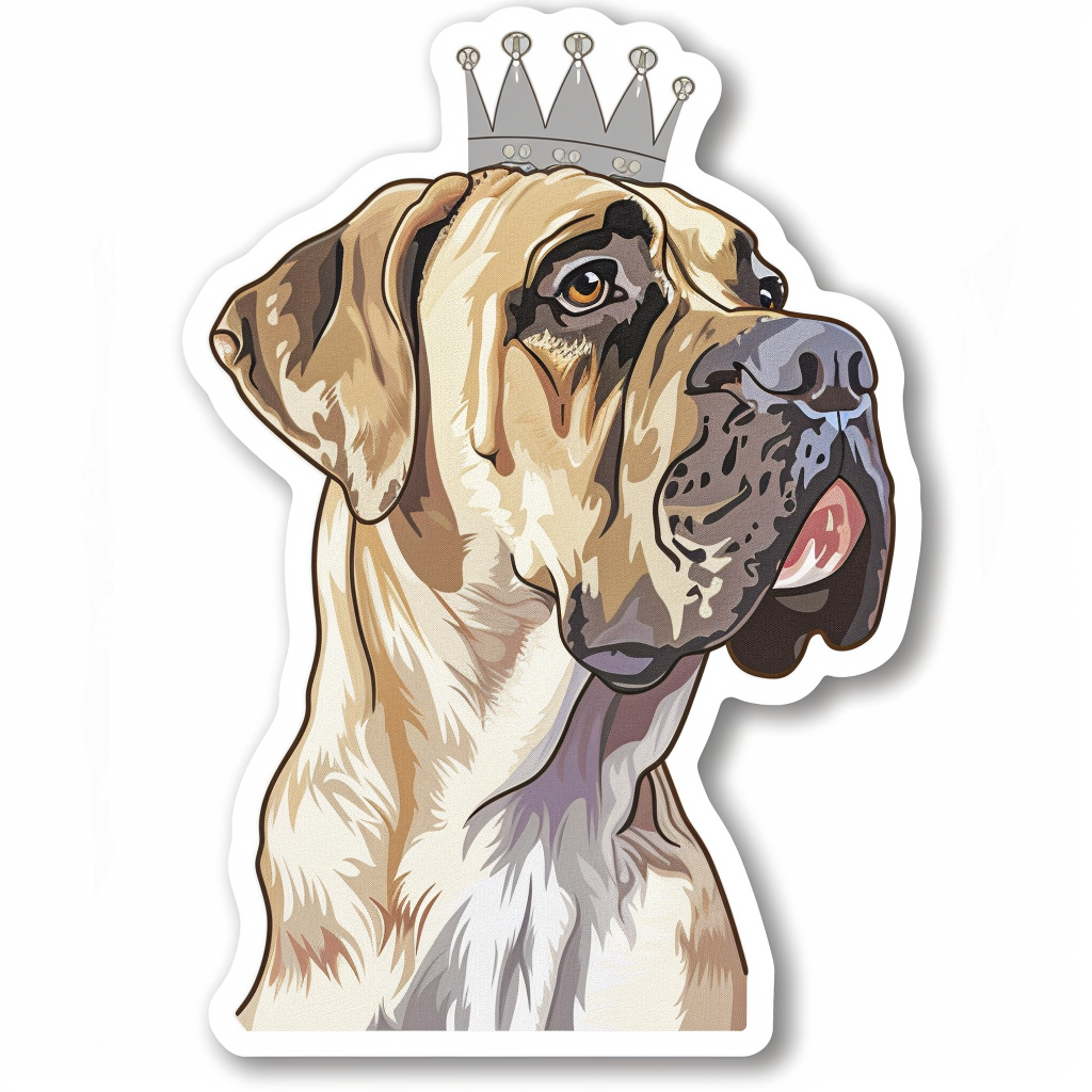 Great Dane Dog Expressive surreal Vinyl Decal Sticker for Car, Laptop, Tumbler and more # F022700