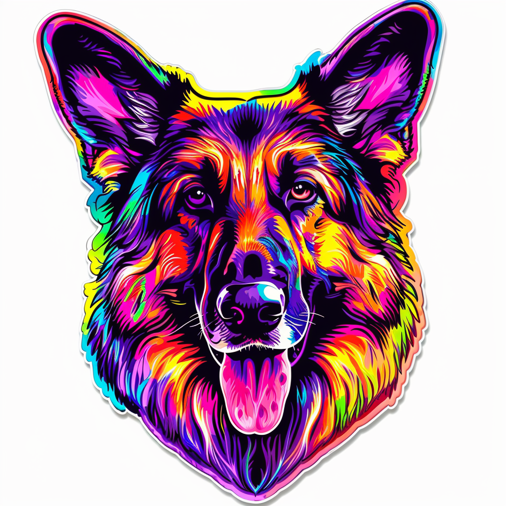 German Shepherd Dog Vinyl Decal Sticker for Car, Laptop, Tumbler and more # F011382