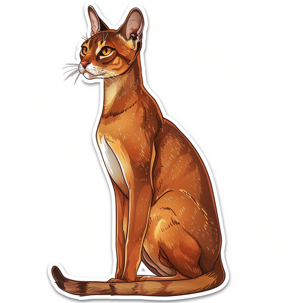 Abyssinian cat Vinyl Decal Sticker for Car, Laptop, Tumbler and more # F07860