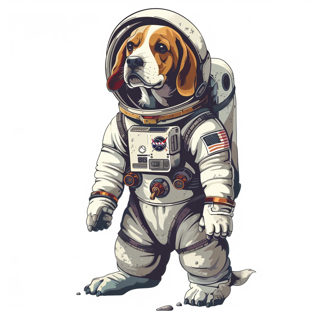 Beagle dog astronaut Vinyl Decal Sticker for Car, Laptop, Tumbler and more # F011957