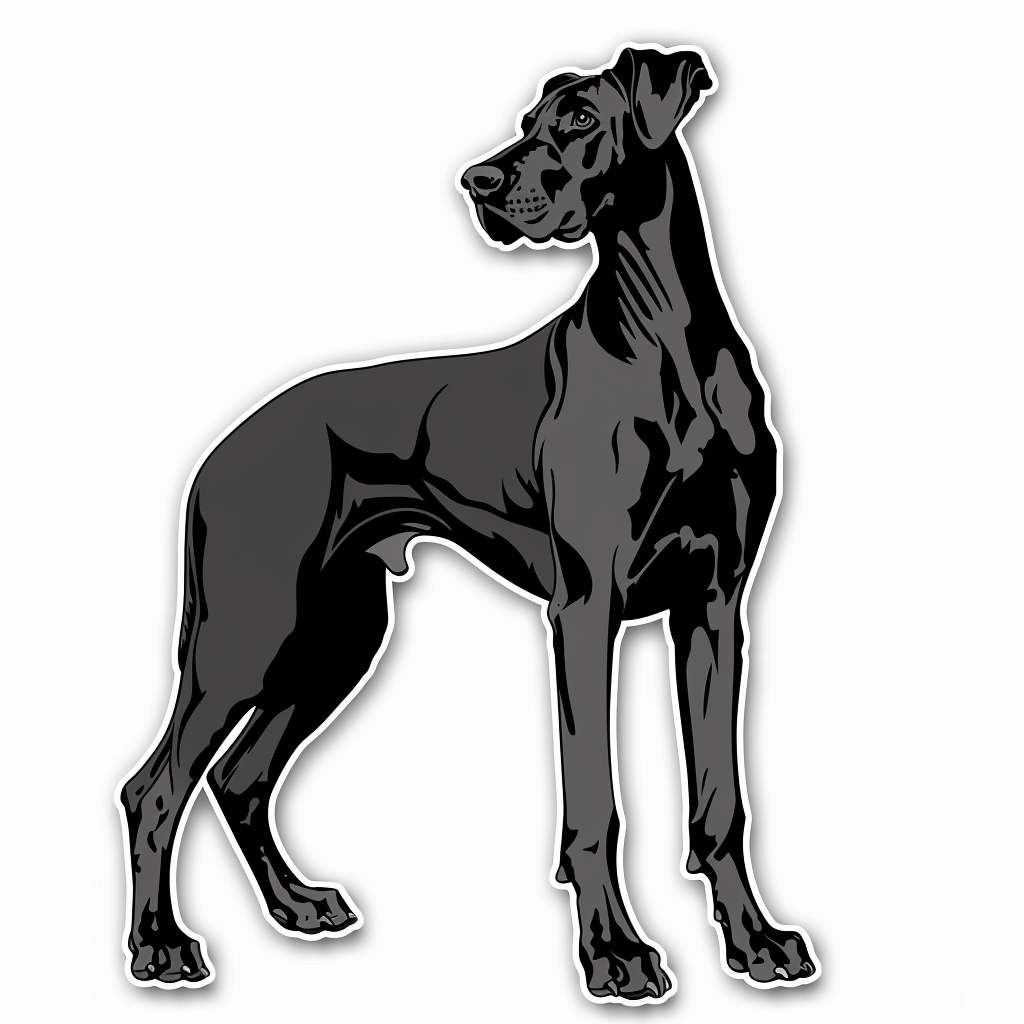 Great Dane Dog Expressive surreal Vinyl Decal Sticker for Car, Laptop, Tumbler and more # F022682