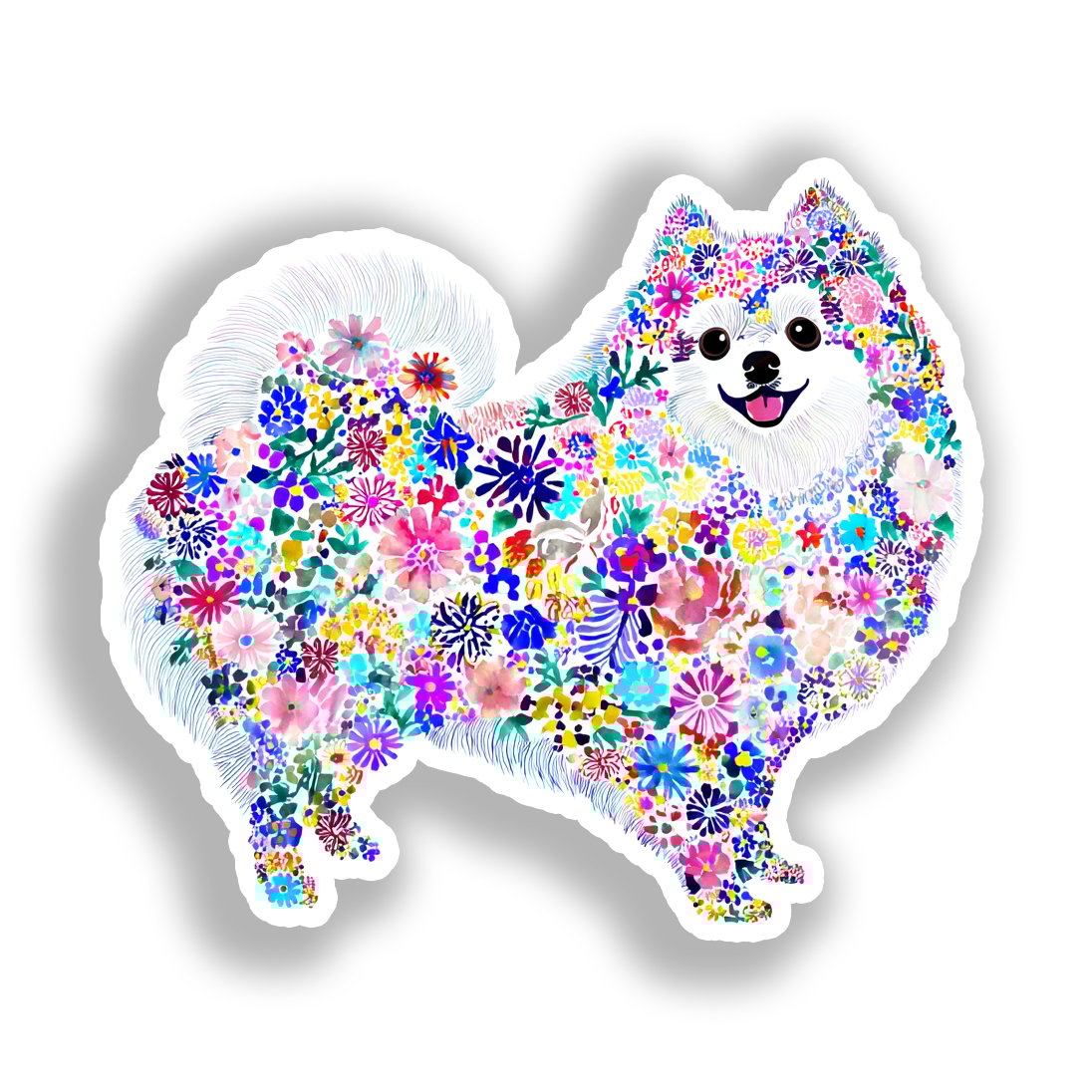 Pomeranian Dog Vinyl Decal Sticker for Car, Laptop, Tumbler and more # A017481-4" x 4"