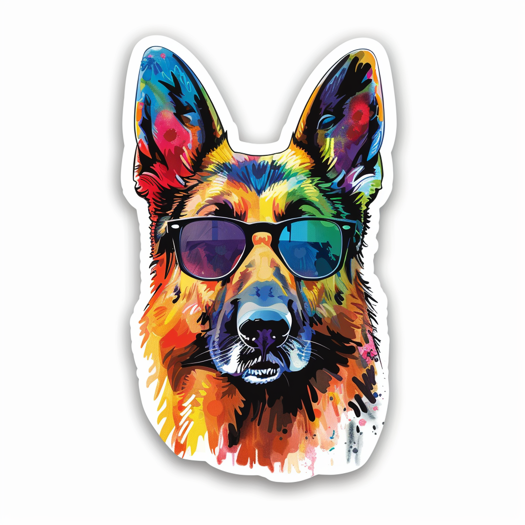 German Shepherd Dog Vinyl Decal Sticker for Car, Laptop, Tumbler and more # F011627