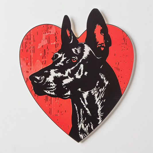 Doberman Pinscher Dog majestic Expressive surreal Vinyl Decal Sticker for Car, Laptop, Tumbler and more # F019530-4" x 4"
