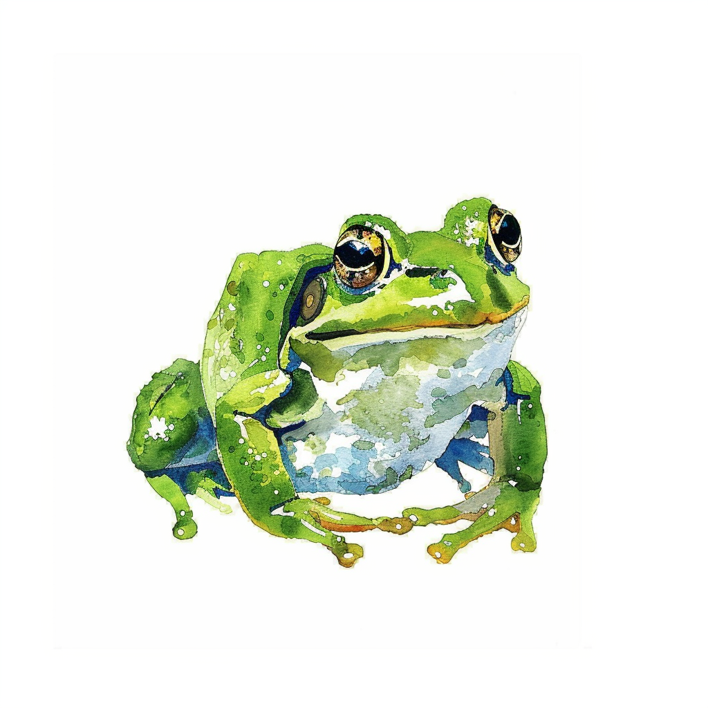 Sticker of a Frog majestic Expressive surreal Vinyl Decal Sticker for Car, Laptop, Tumbler and more # F016763