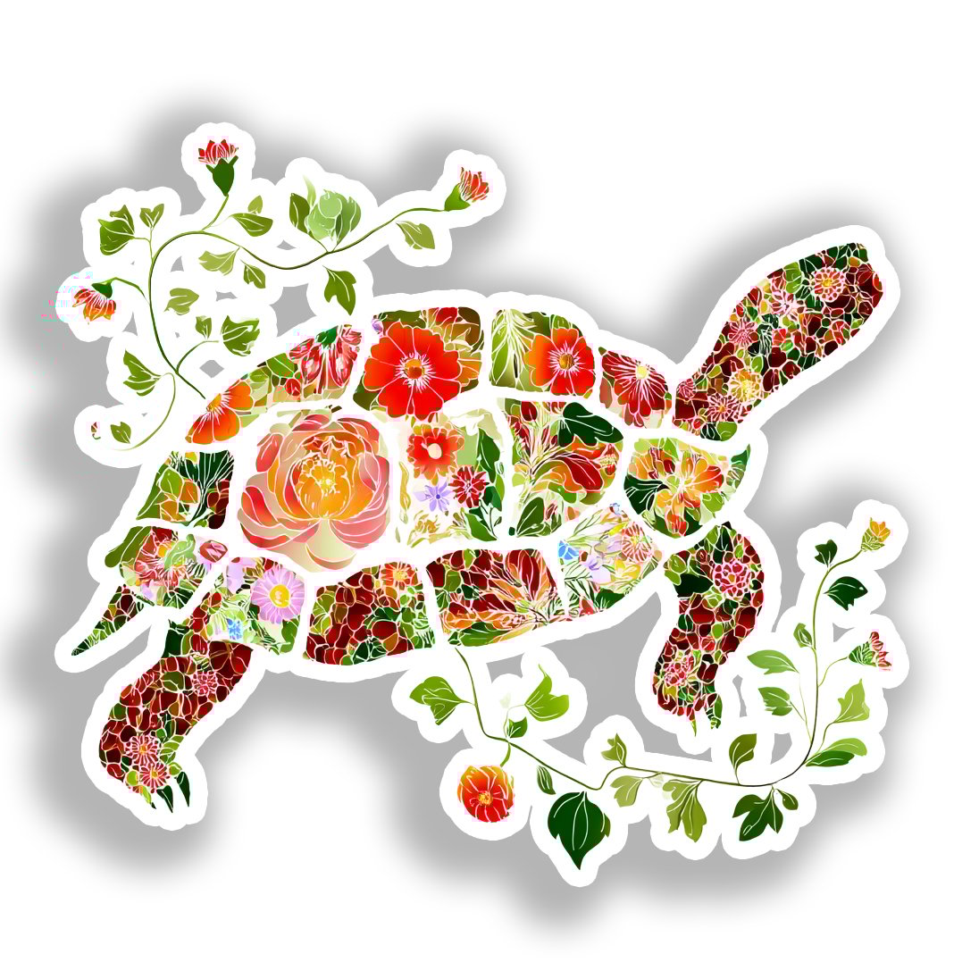 Turtle Vinyl Decal Sticker for Car, Laptop, Tumbler and more # A018372-4" x 4"