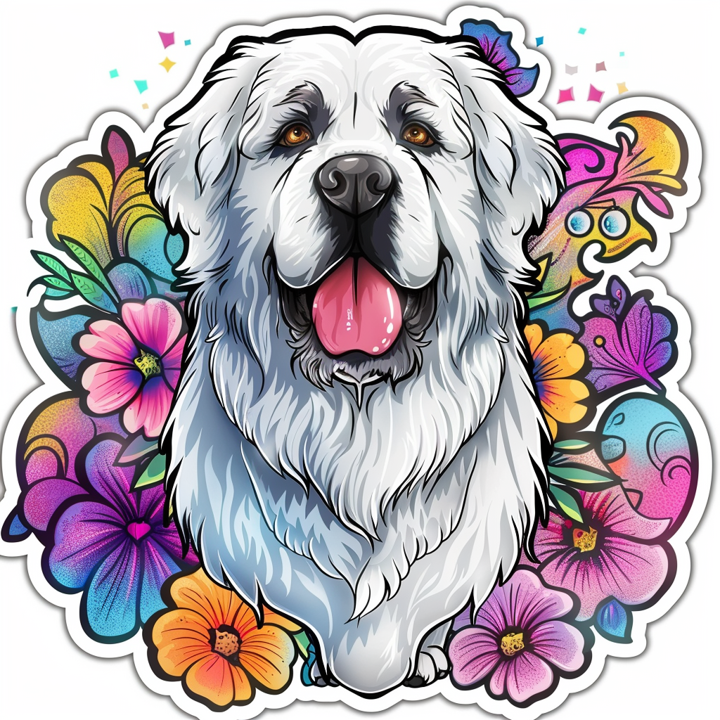 Great Pyrenees dog  Vinyl Decal Sticker for Car, Laptop, Tumbler and more # F023503