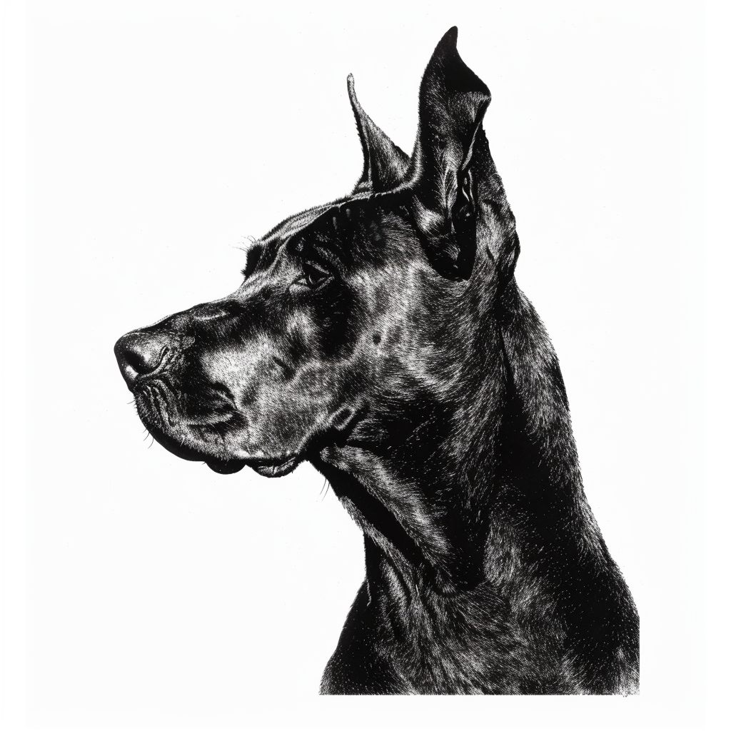 Adorable Great Dane Dog Expressive surreal Vinyl Decal Sticker for Car, Laptop, Tumbler and more # F017760