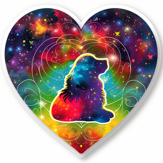 Cocker Spaniel Dog majestic Expressive surreal Vinyl Decal Sticker for Car, Laptop, Tumbler and more # F019717-4" x 4"