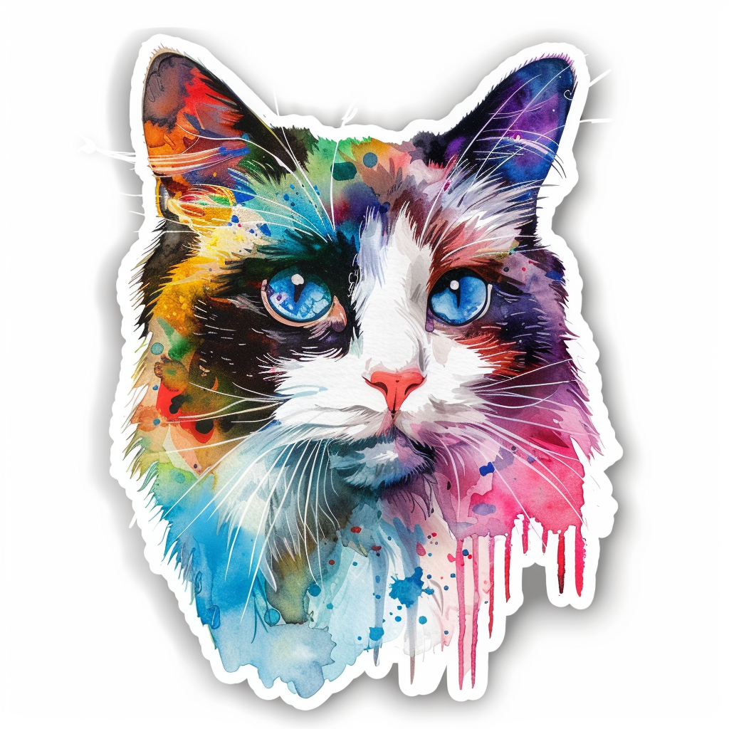 Ragdoll Cat Vinyl Decal Sticker for Car, Laptop, Tumbler and more # F010246