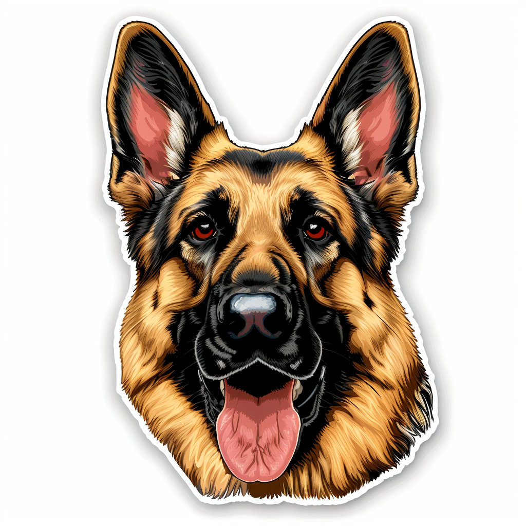 German Shepherd Dog Vinyl Decal Sticker for Car, Laptop, Tumbler and more # F011321