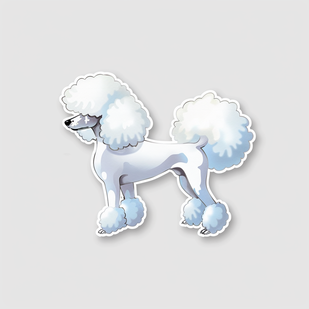Poodle Dog heartcore Vinyl Decal Sticker for Car, Laptop, Tumbler and more # F012414