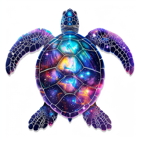 turtle majestic Expressive surreal Vinyl Decal Sticker for Car, Laptop, Tumbler and more # F022145-4" x 4"