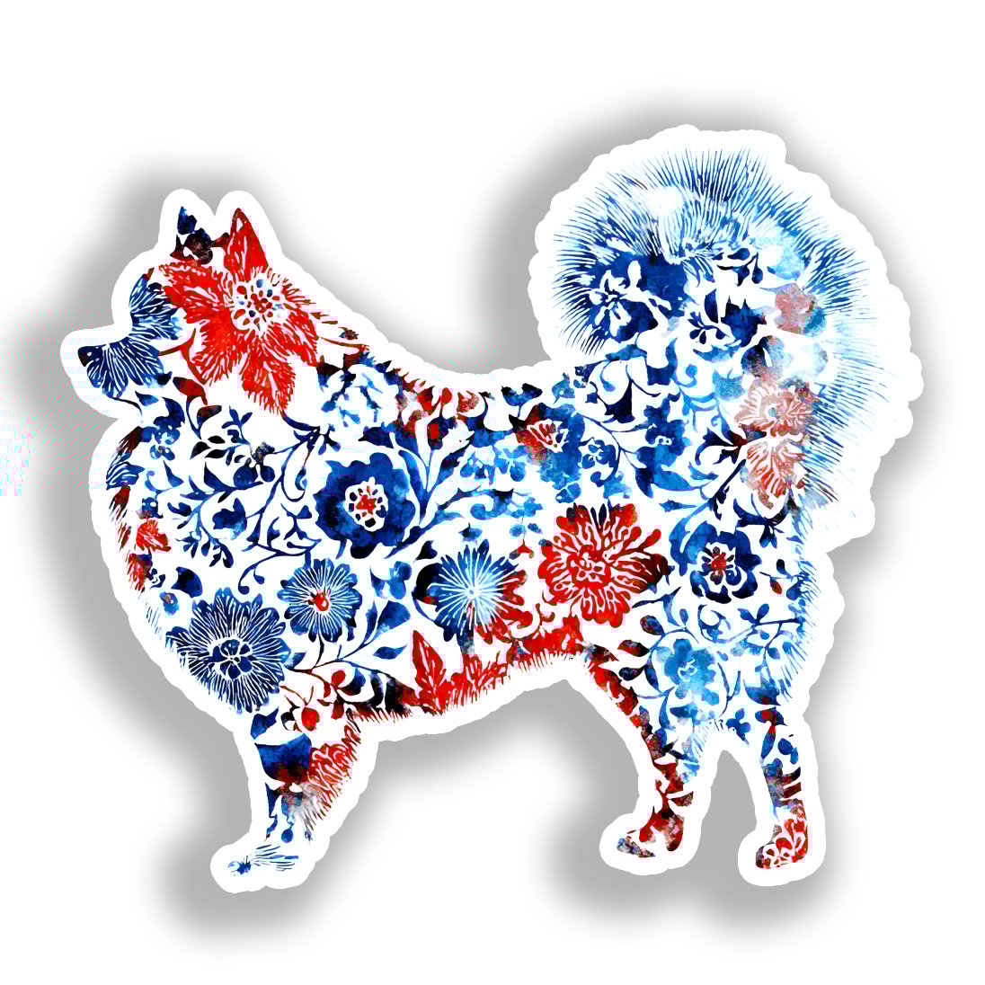Pomeranian Dog Vinyl Decal Sticker for Car, Laptop, Tumbler and more # A017253-4" x 4"