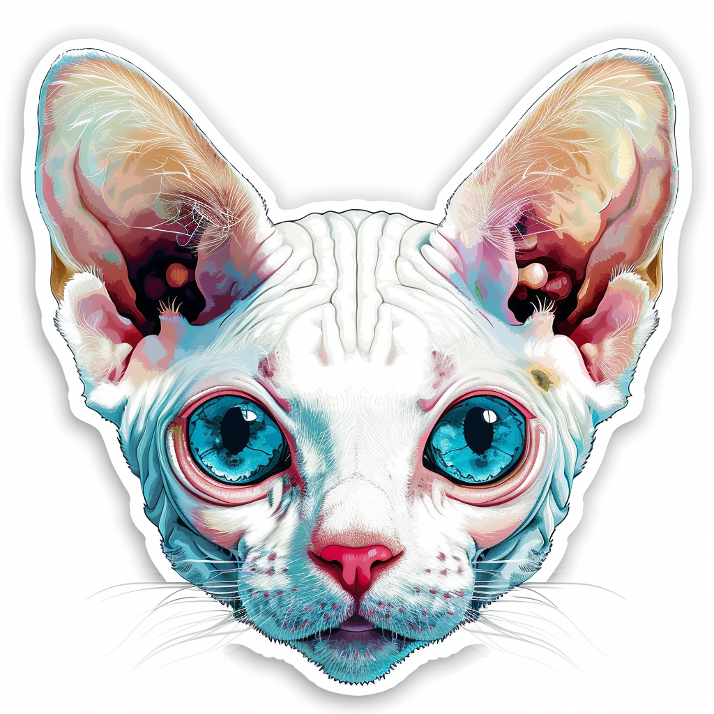 Devon Rex Cat Vinyl Decal Sticker for Car, Laptop, Tumbler and more # F09735
