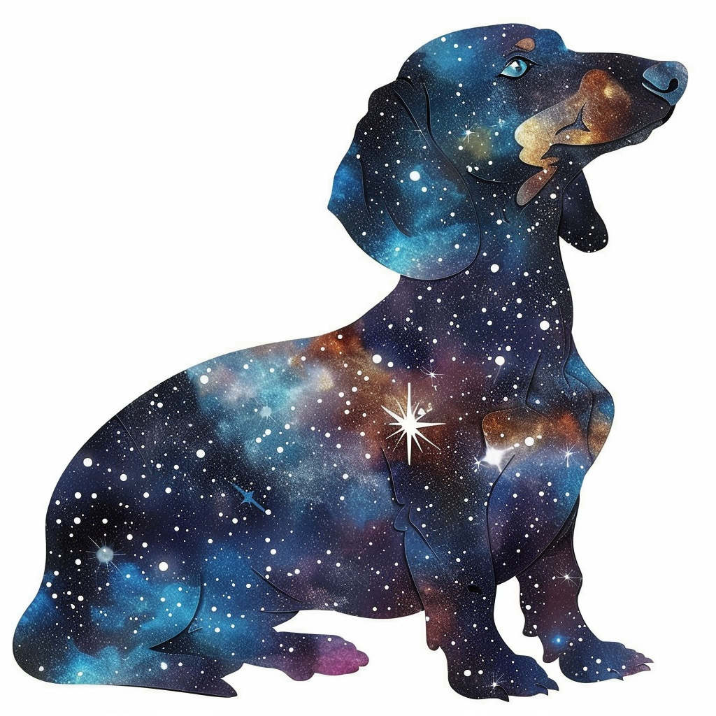 Dachshund Dog galaxy Vinyl Decal Sticker for Car, Laptop, Tumbler and more # F012917