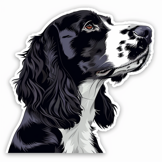 Cocker Spaniel Dog majestic Expressive surreal Vinyl Decal Sticker for Car, Laptop, Tumbler and more # F019744-4" x 4"