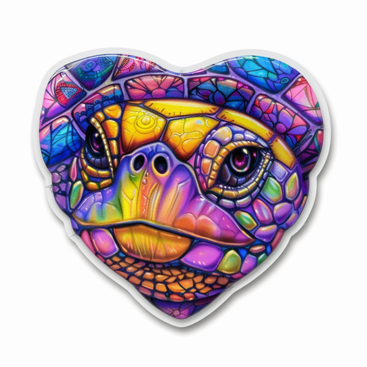 turtle majestic Expressive surreal Vinyl Decal Sticker for Car, Laptop, Tumbler and more # F022094-4" x 4"