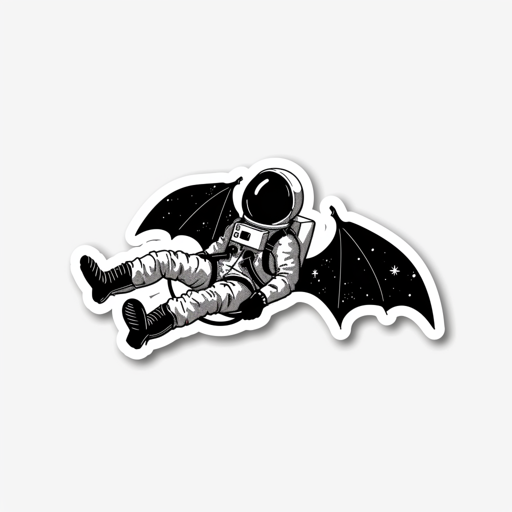 Dragon astronaut majestic Expressive surreal Vinyl Decal Sticker for Car, Laptop, Tumbler and more # F019021