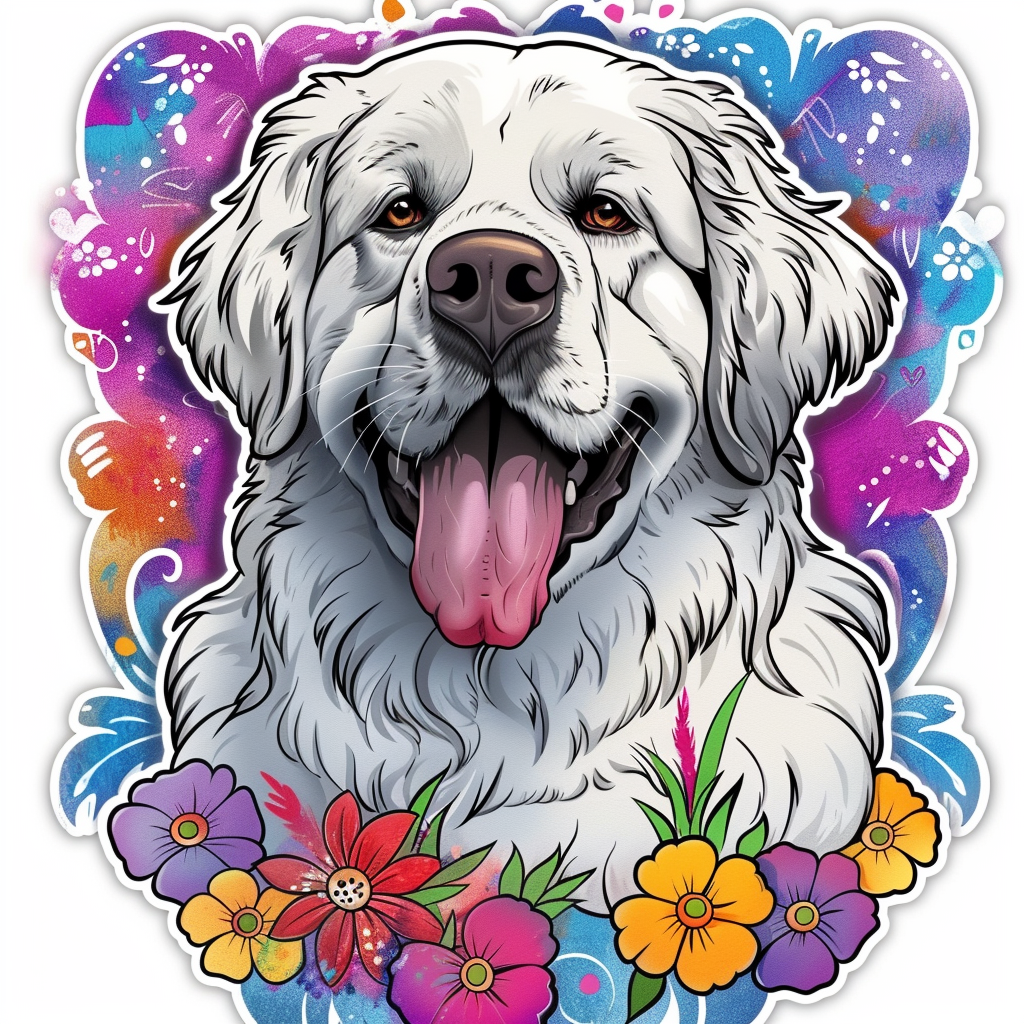 Great Pyrenees dog Vinyl Decal Sticker for Car, Laptop, Tumbler and more # F023494