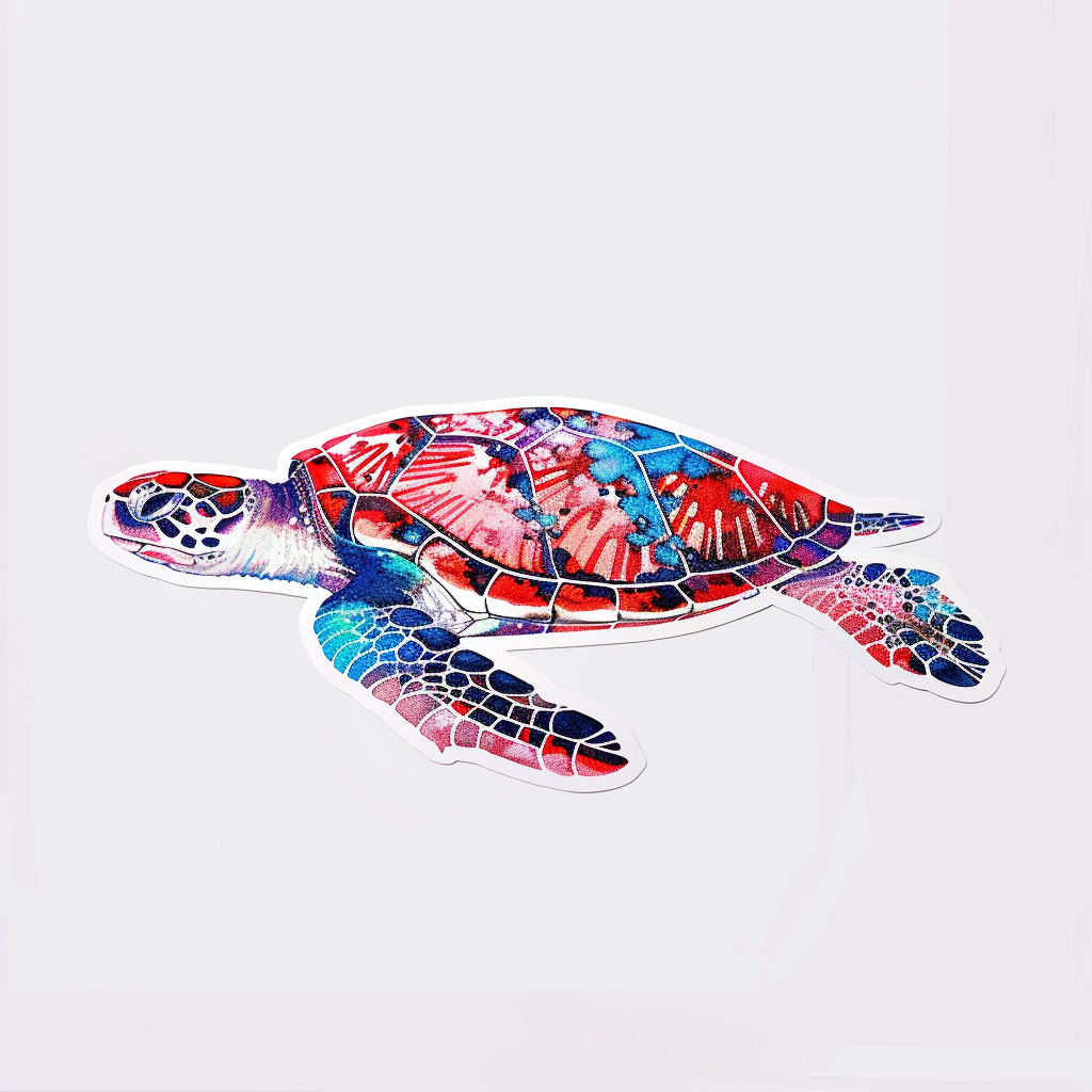 Sticker of a turtle majestic Expressive surreal Vinyl Decal Sticker for Car, Laptop, Tumbler and more # F021999