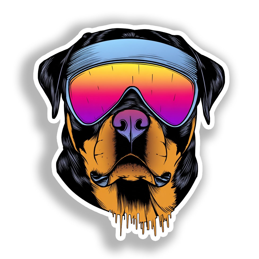 Rottweiler Dog Vinyl Decal Sticker for Car, Laptop, Tumbler and more # A017984-4" x 4"