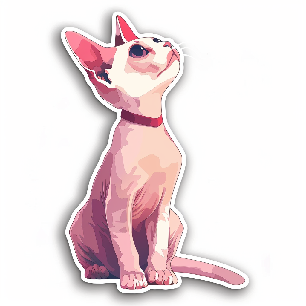 Sphynx Cat Vinyl Decal Sticker for Car, Laptop, Tumbler and more # F010091