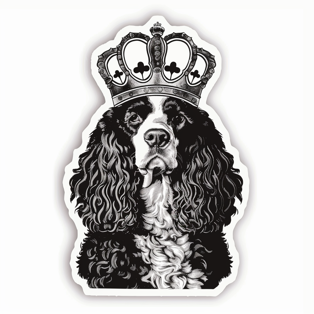 Poodle Dog crowned Vinyl Decal Sticker for Car, Laptop, Tumbler and more # F012615