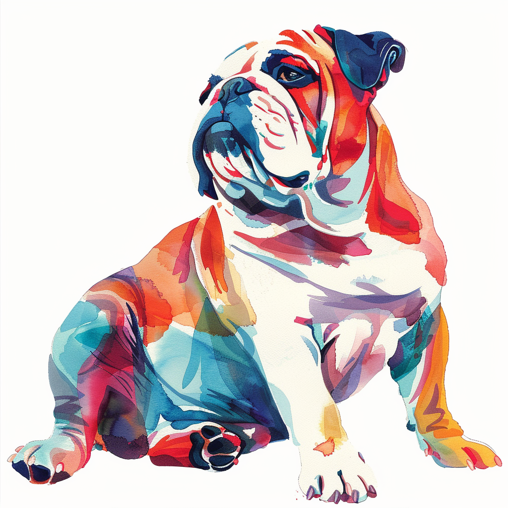 Bulldog Dog majestic Expressive surreal Vinyl Decal Sticker for Car, Laptop, Tumbler and more # F017414