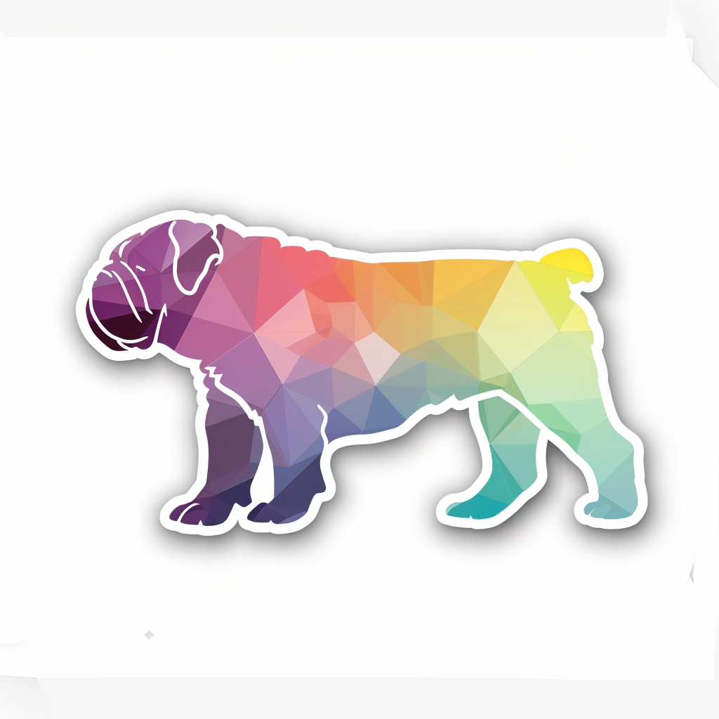 Bulldog Dog majestic Expressive surreal Vinyl Decal Sticker for Car, Laptop, Tumbler and more # F017463