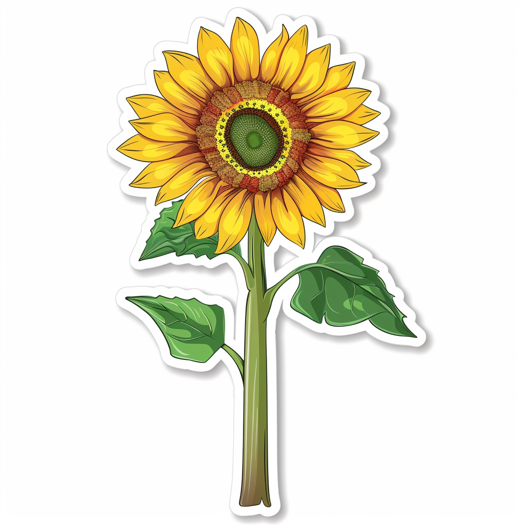 Sunflower flower majestic Expressive surreal Vinyl Decal Sticker for Car, Laptop, Tumbler and more # F022960