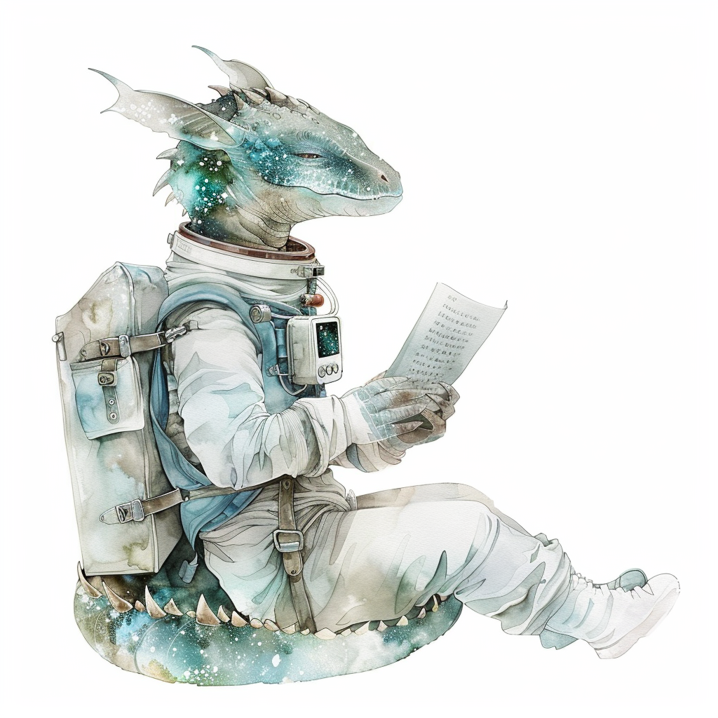 Sticker of a Dragon astronaut majestic Expressive surreal Vinyl Decal Sticker for Car, Laptop, Tumbler and more # F019148