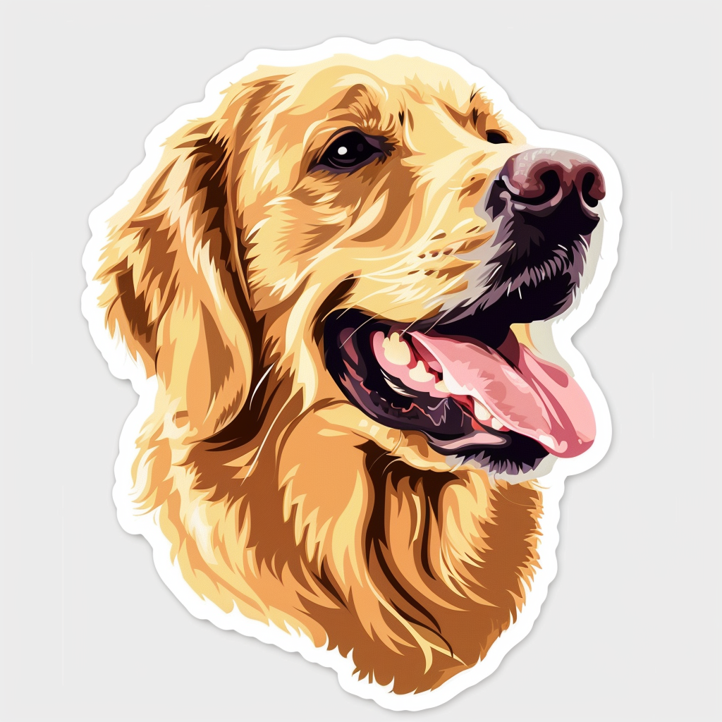 Golden Retriever Dog Vinyl Decal Sticker for Car, Laptop, Tumbler and more # F010515