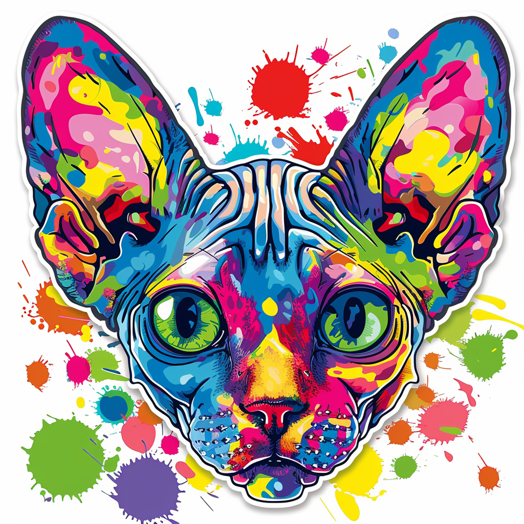 Devon Rex Cat Vinyl Decal Sticker for Car, Laptop, Tumbler and more # F09743