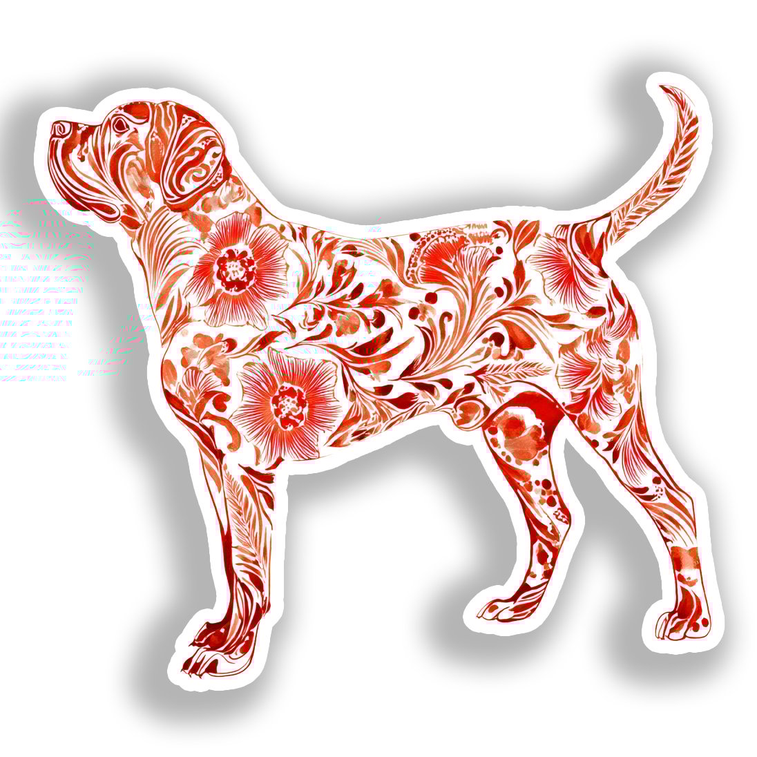 Large Breed Dog Vinyl Decal Sticker for Car, Laptop, Tumbler and more # A019412-4" x 4"