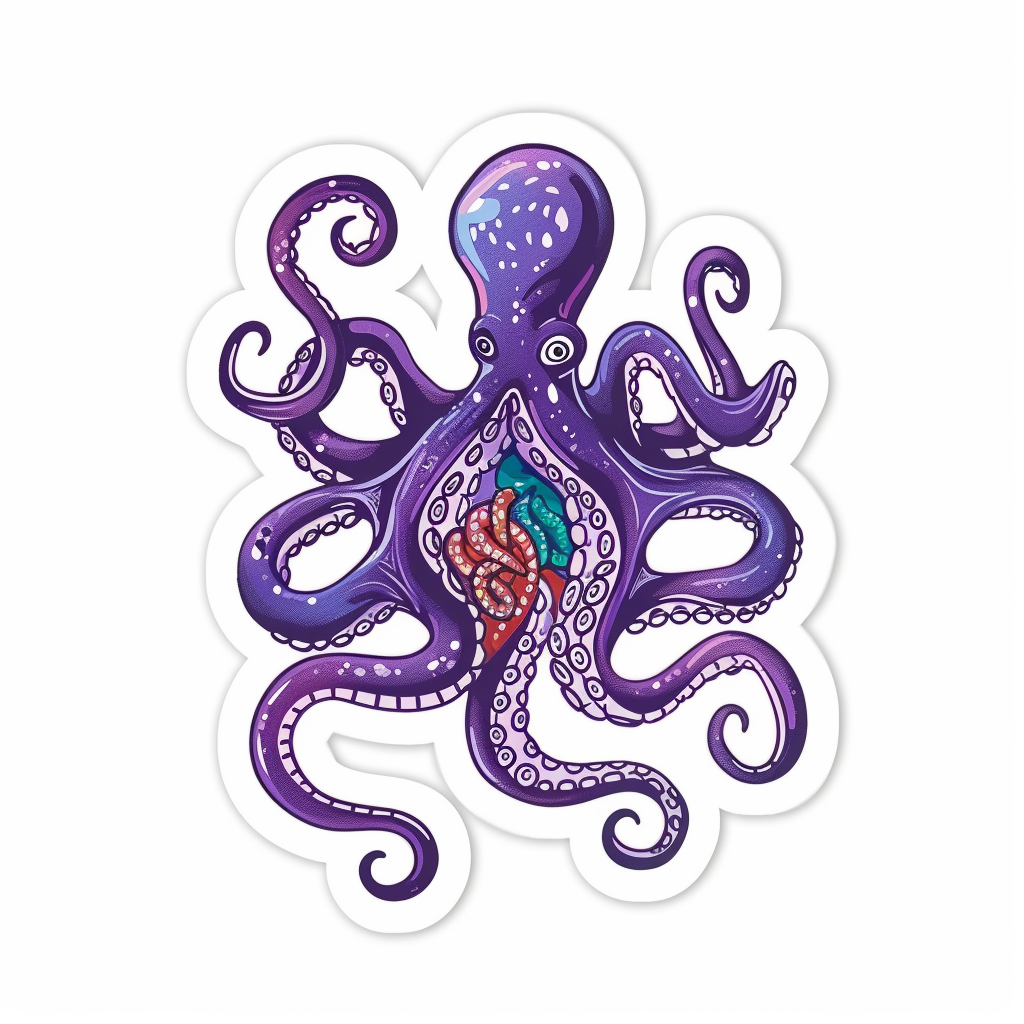Octopus Vinyl Decal Sticker for Car, Laptop, Tumbler and more # F015712-4" x 4"