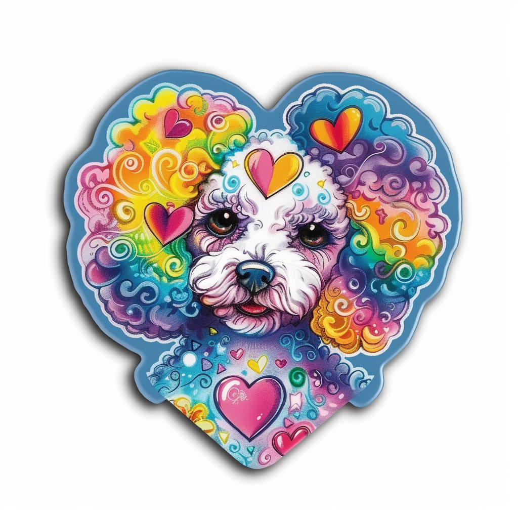 Poodle Dog heartcore Vinyl Decal Sticker for Car, Laptop, Tumbler and more # F012318