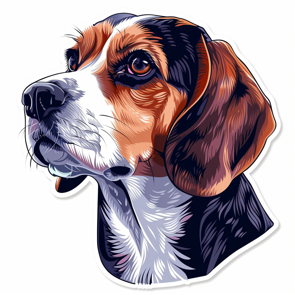 Beagle dog Vinyl Decal Sticker for Car, Laptop, Tumbler and more # F011741