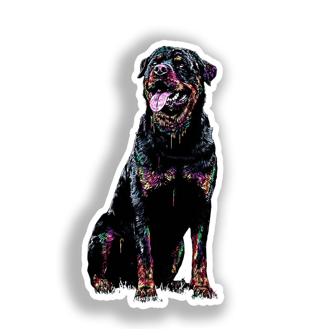 Rottweiler Dog Vinyl Decal Sticker for Car, Laptop, Tumbler and more # A018328-4" x 4"