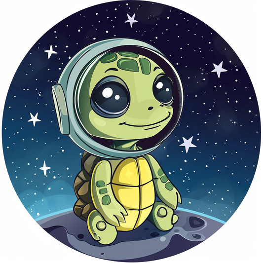 turtle majestic Expressive surreal Vinyl Decal Sticker for Car, Laptop, Tumbler and more # F022137-4" x 4"